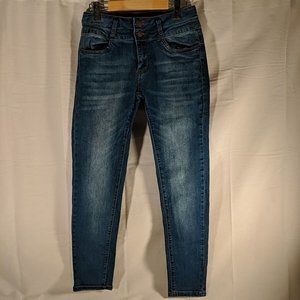 Encore Jeans Skinny Women's Size 9 Blue Medium Light Wash 9266R Stretch 2 Button